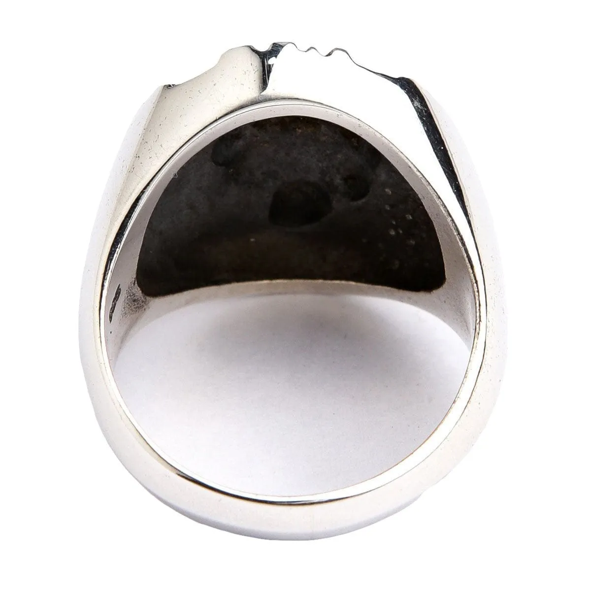 Sterling Silver Punk Not Dead Skull Ring
