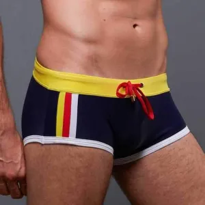 Striped Drawstring Swim Short