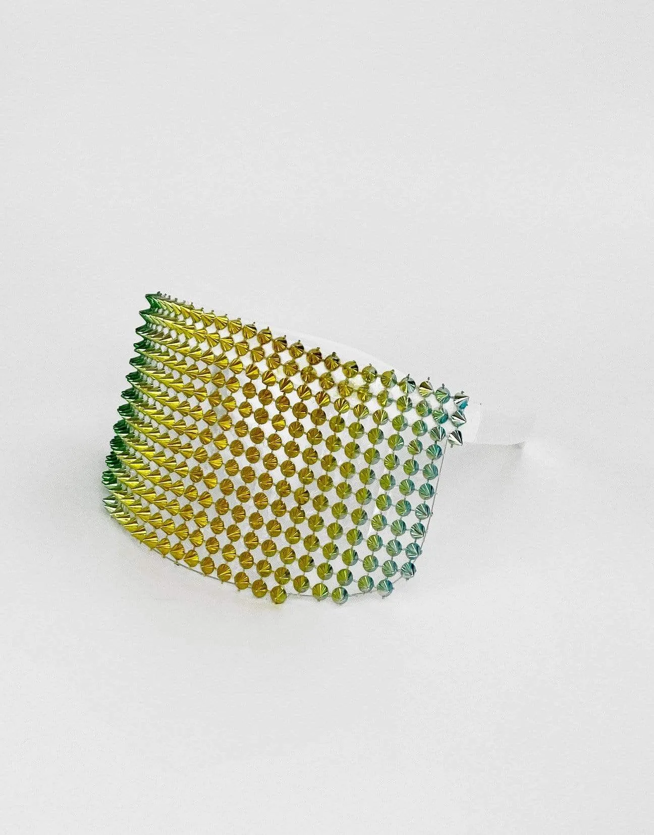 Studded Visor in Green Gold