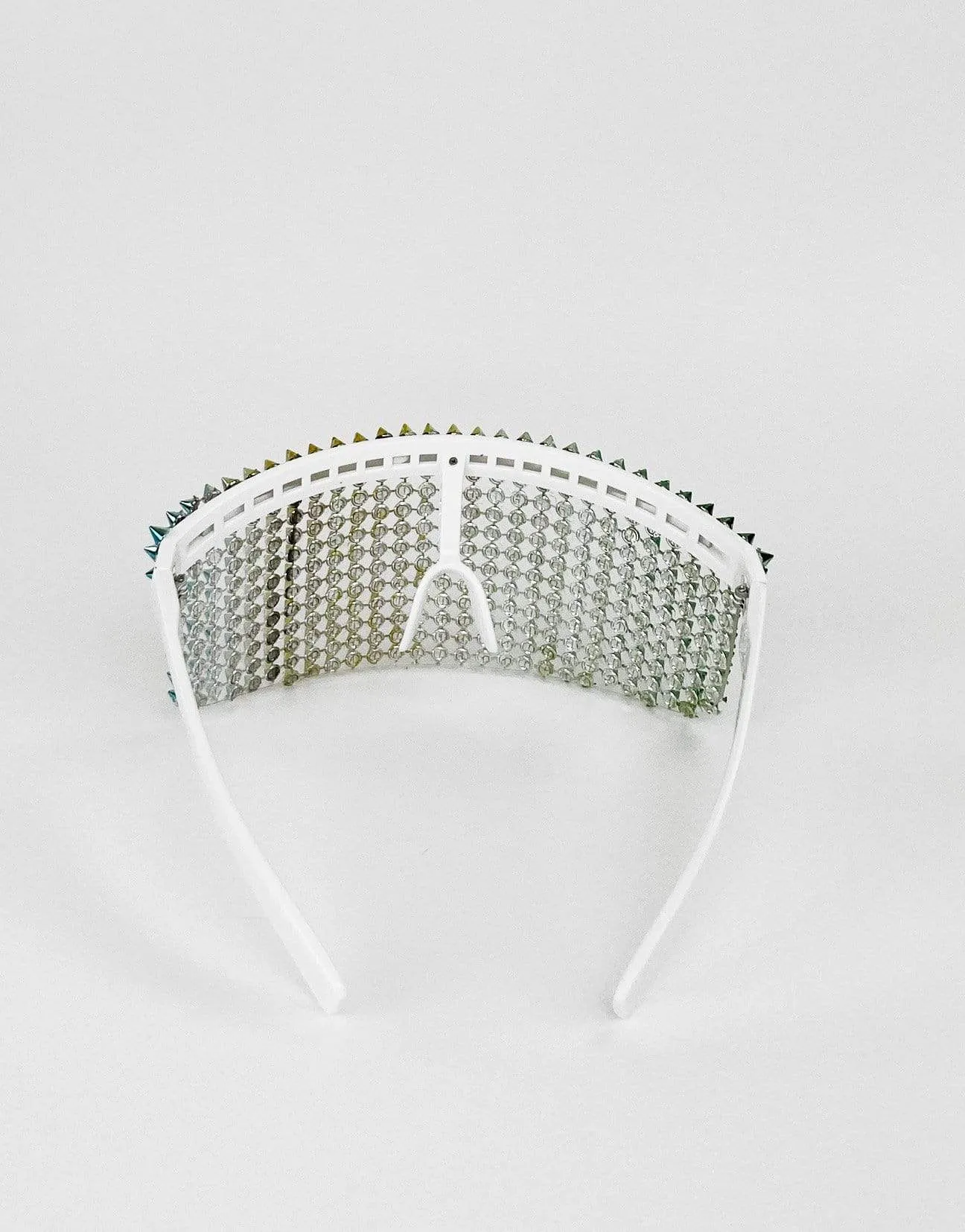 Studded Visor in Green Gold