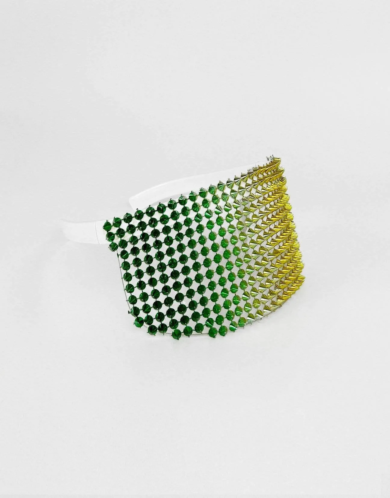 Studded Visor in Green Gold