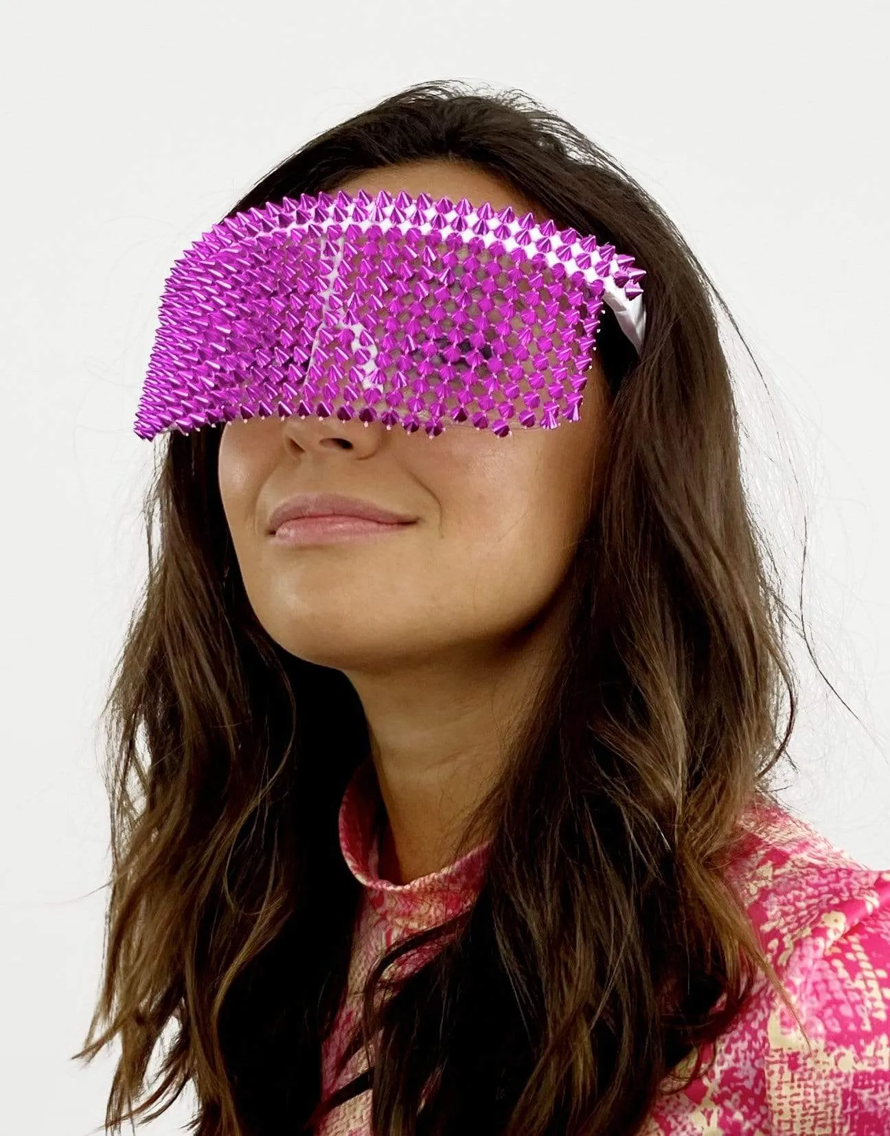 Studded Visor in Magenta