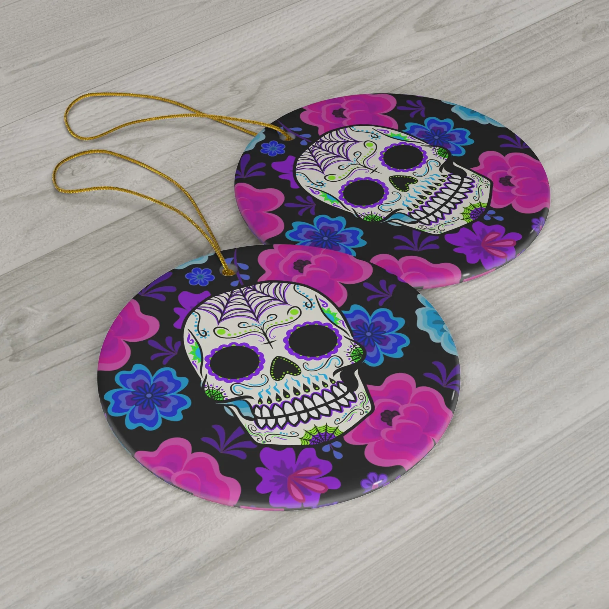 Sugar Skull - Day of the Dead - Ceramic Ornaments