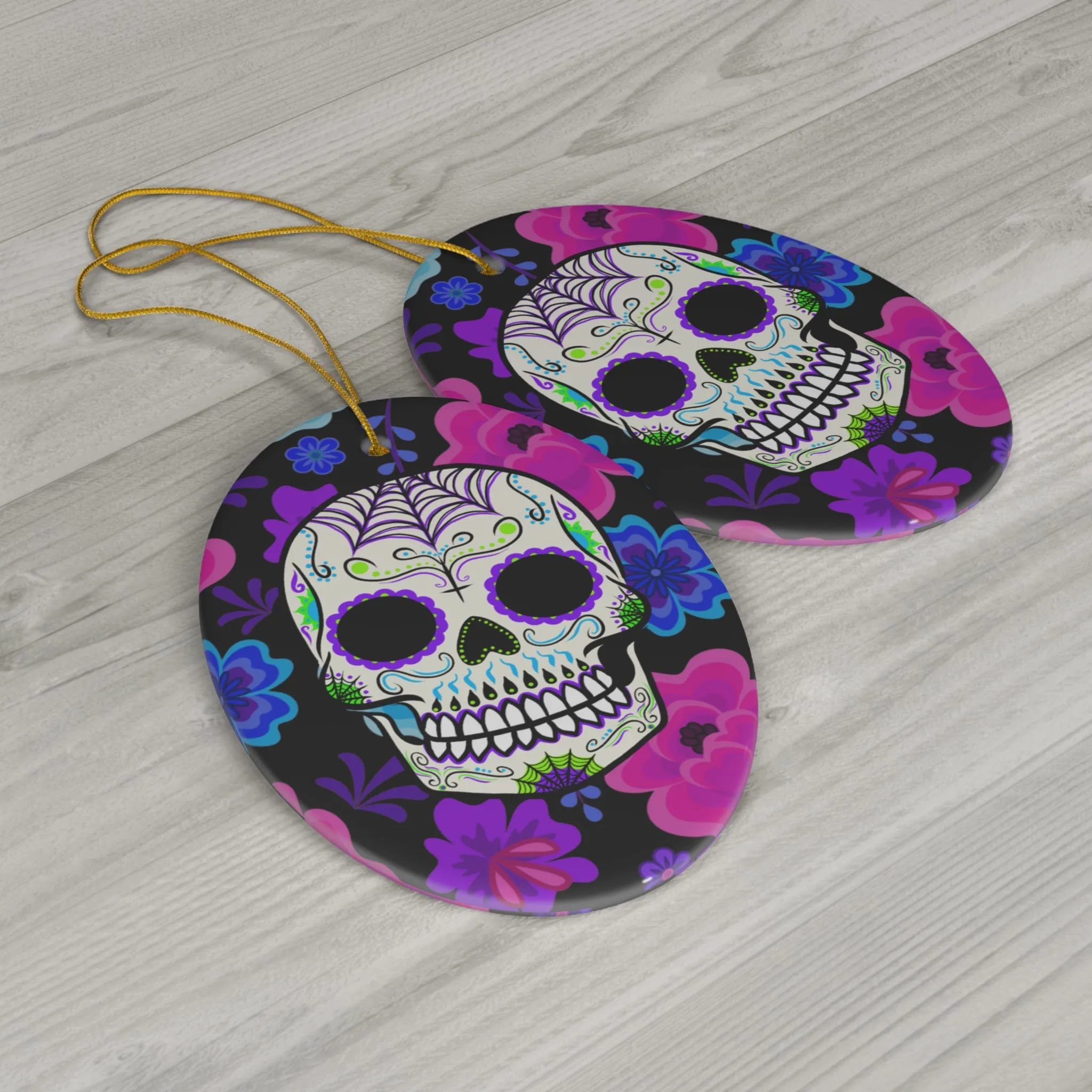 Sugar Skull - Day of the Dead - Ceramic Ornaments