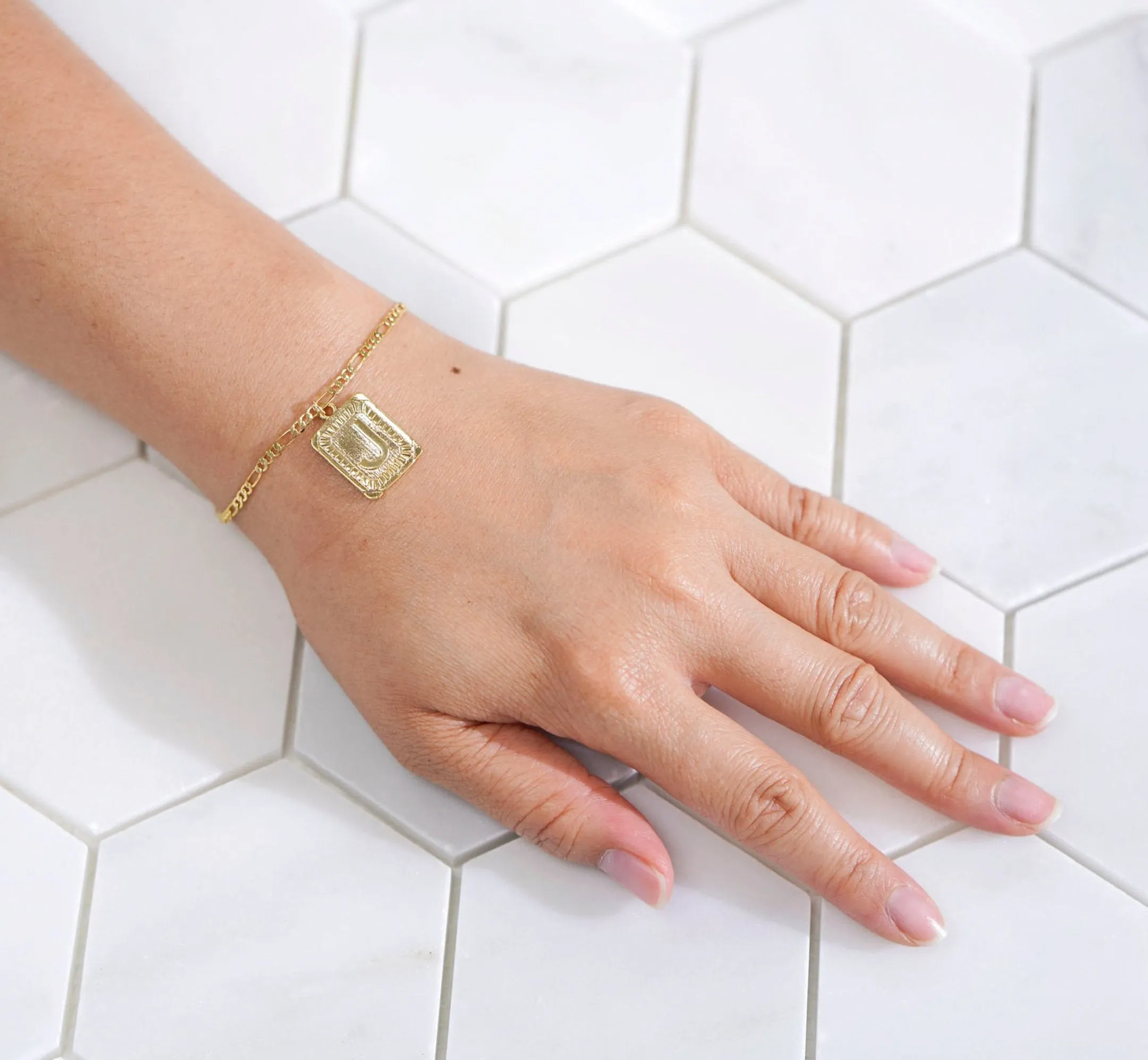 Tablet Initial Bracelet