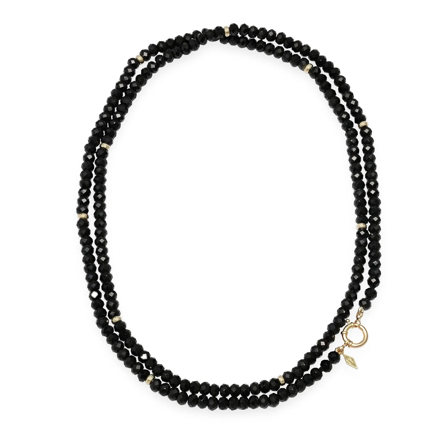 The Long Sailor Lock Beaded Gemstone Necklace: Spinel