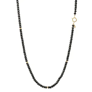 The Long Sailor Lock Beaded Gemstone Necklace: Spinel