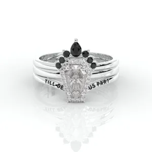 Till Death Do Us Part Ring Set with Coffin Cut Diamond