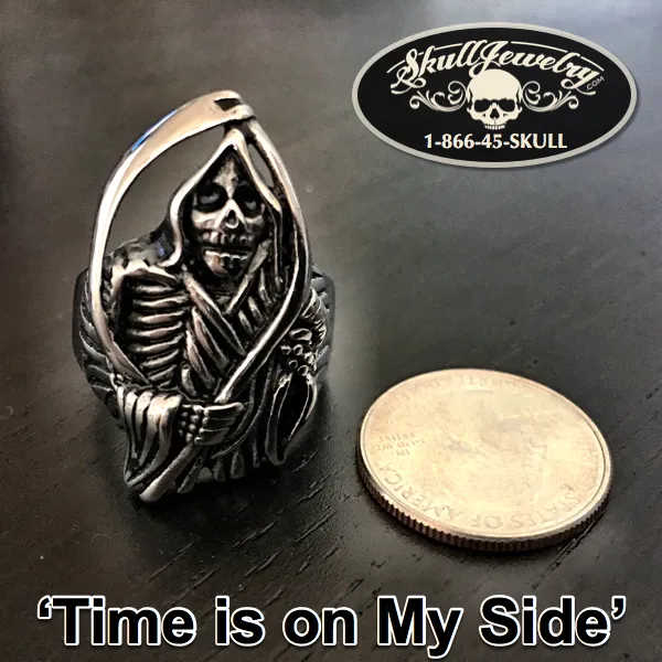 Time Is On My Side - Large Grim Reaper Ring (#668)