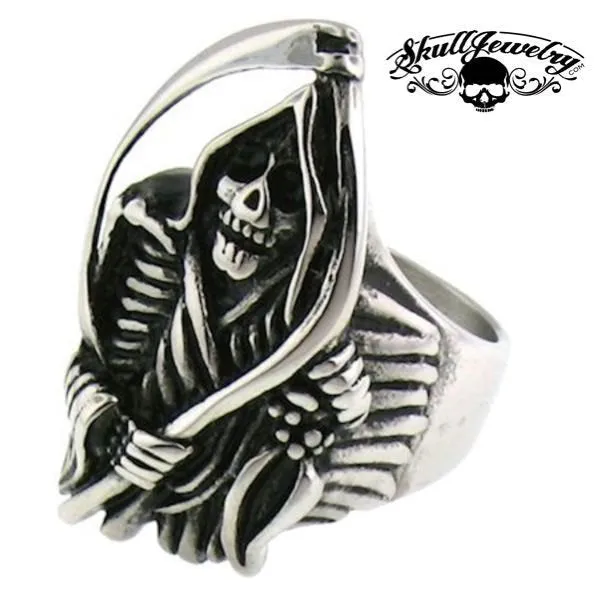 Time Is On My Side - Large Grim Reaper Ring (#668)