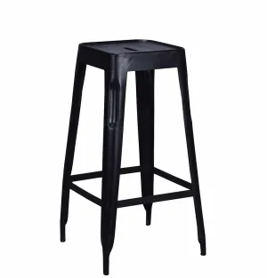 Tolix Style Bar Stool Black - Iron - Reproduction