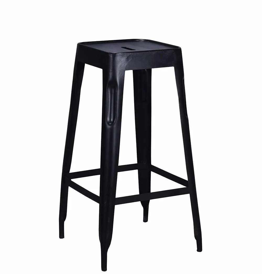 Tolix Style Bar Stool Black - Iron - Reproduction