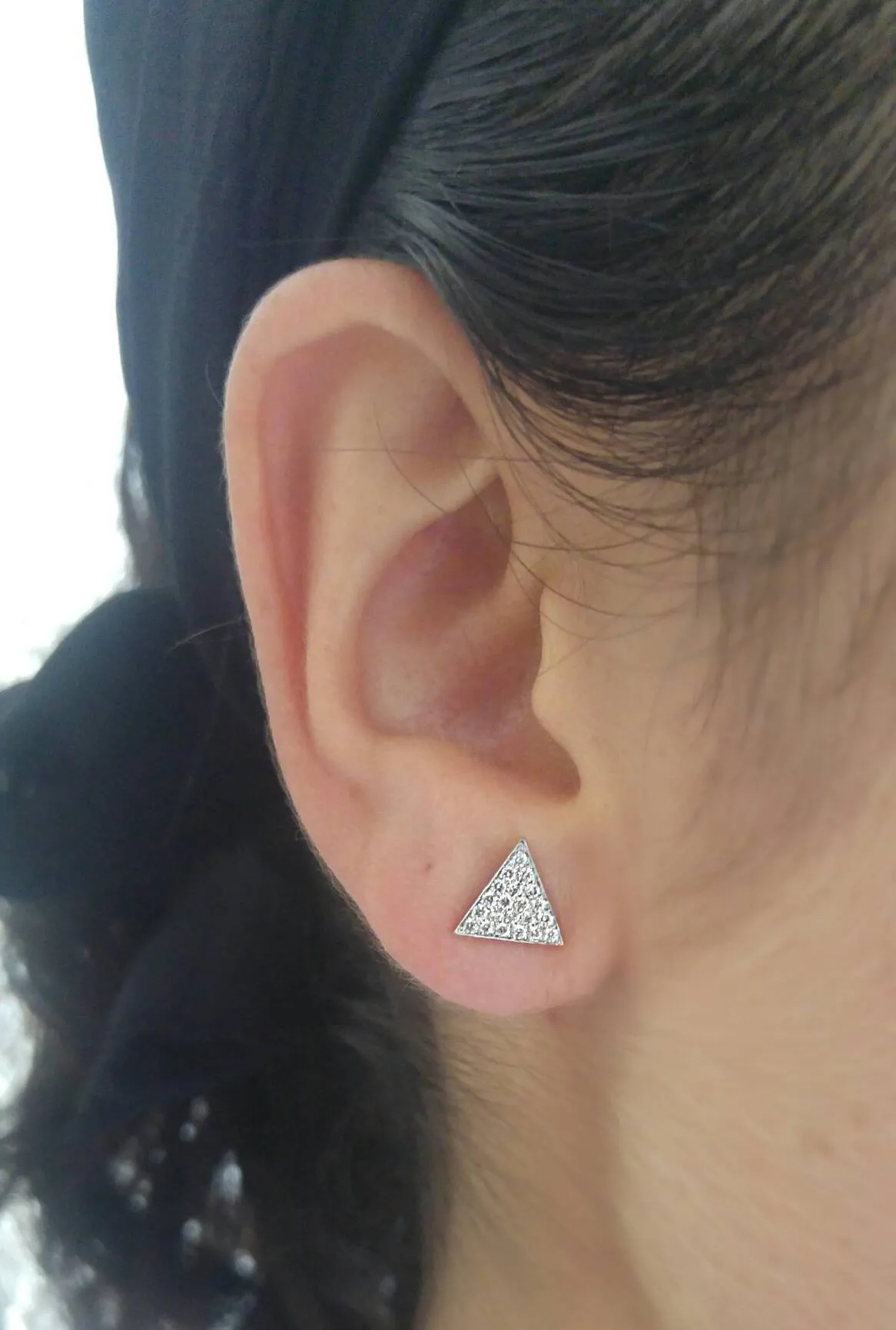 Triangle Diamond Minimalist Stud Earrings