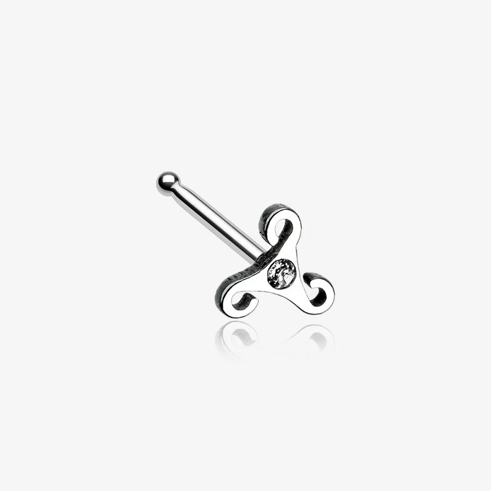 Trinity Icon Sparkle Nose Stud Ring
