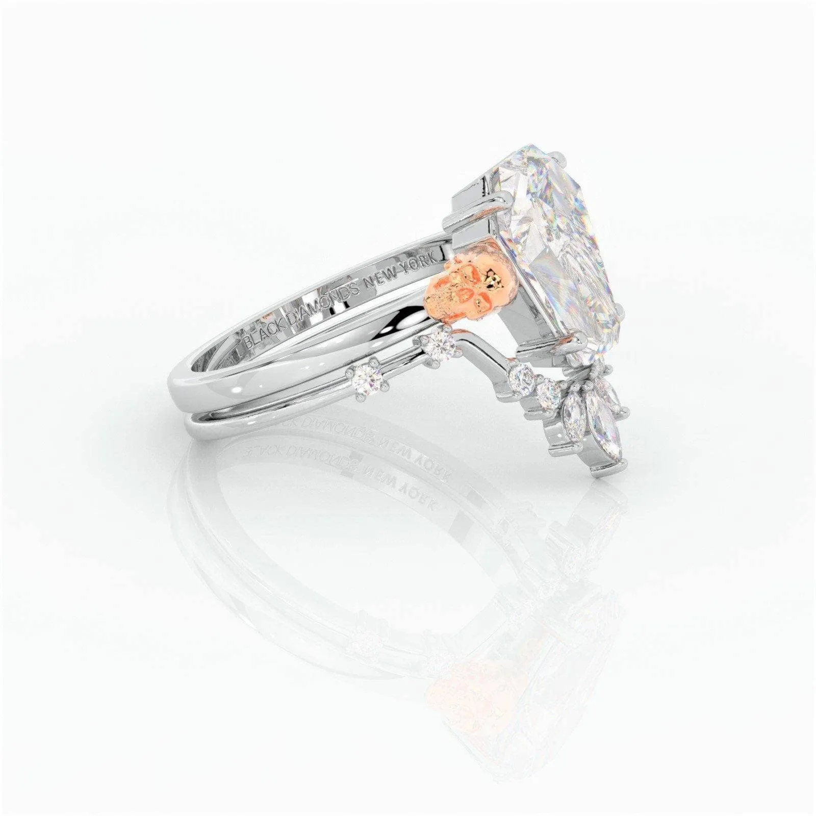 True Love Rings- 14k White Gold Limited Coffin Cut Diamond Rings