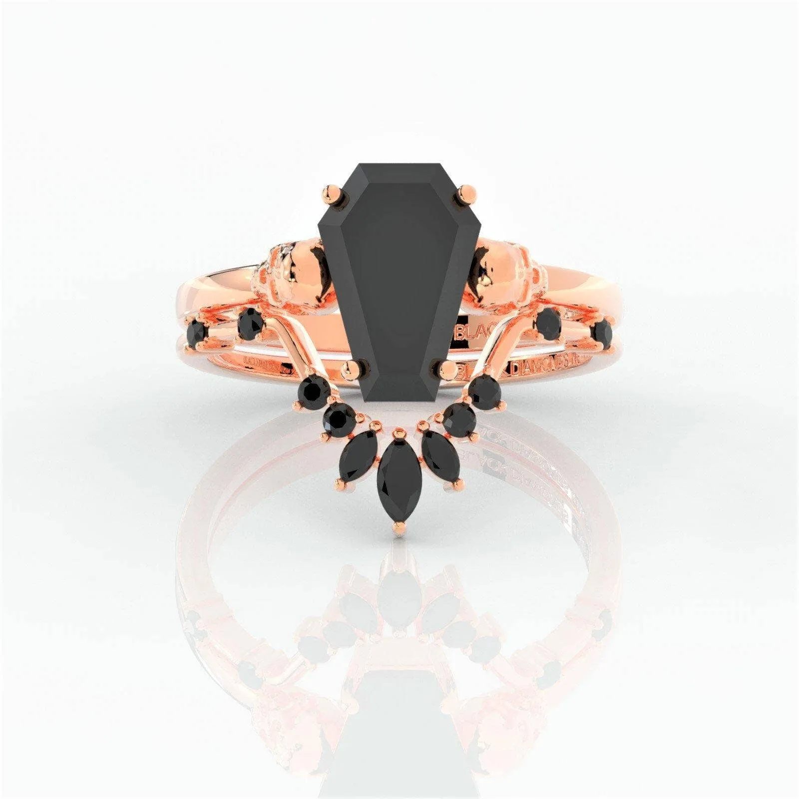 True Love Rings- 14k White Gold Limited Coffin Cut Diamond Rings