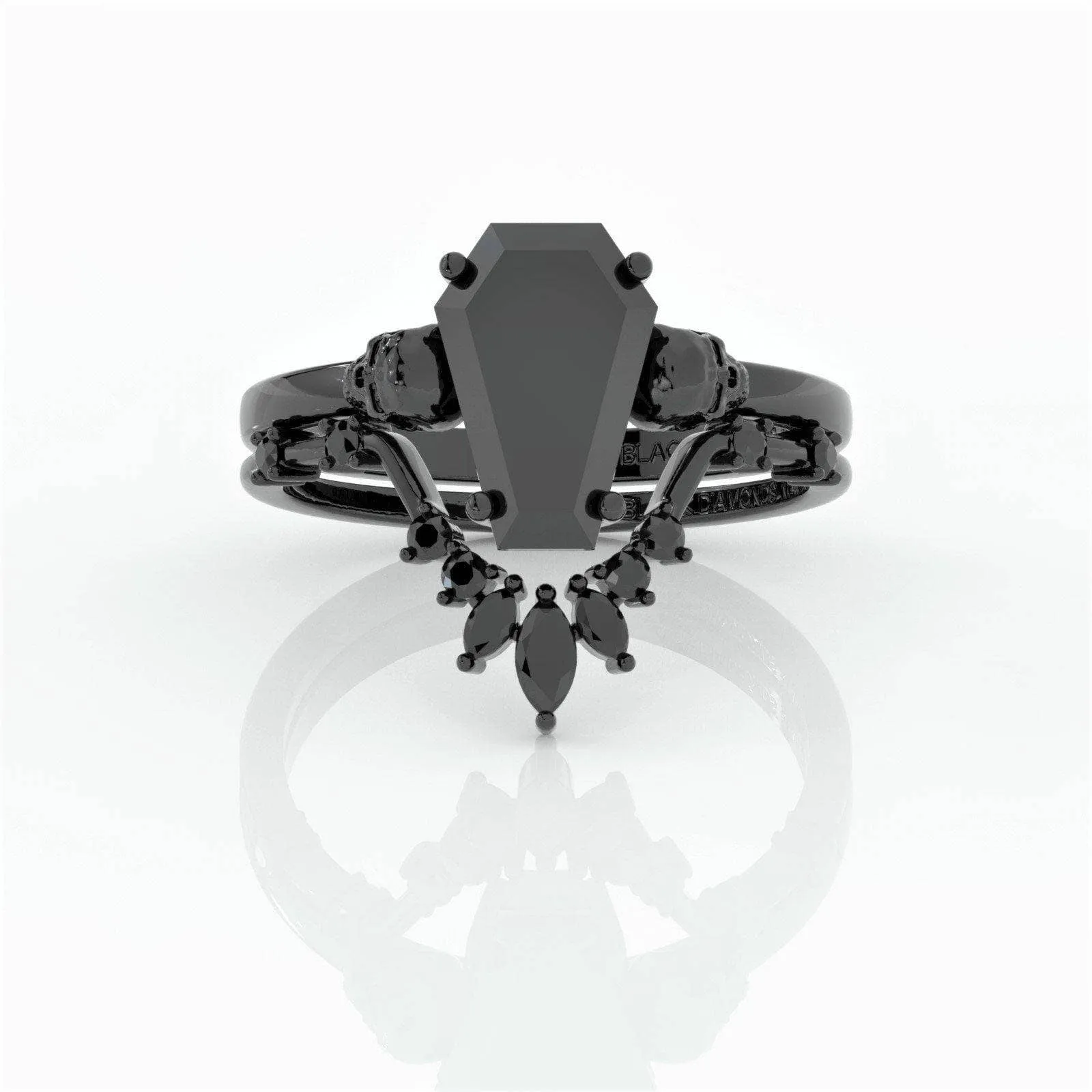 True Love Rings- 14k White Gold Limited Coffin Cut Diamond Rings