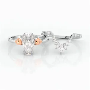 True Love Rings- 14k White Gold Limited Coffin Cut Diamond Rings