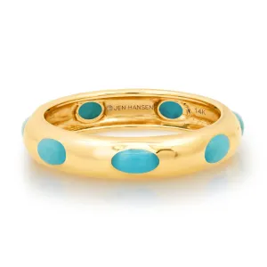 TURQUOISE STATEMENT RING, 14kt GOLD