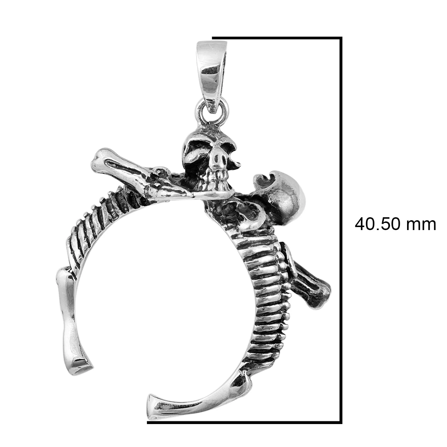 Vintage Pendant Skull Style Cocktail Party Biker Pendant Halloween Silver Men Necklace
