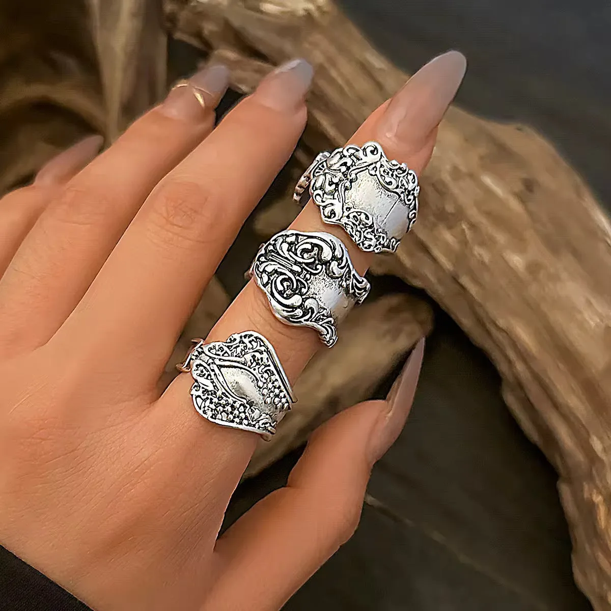 Vintage Punk Ring Set