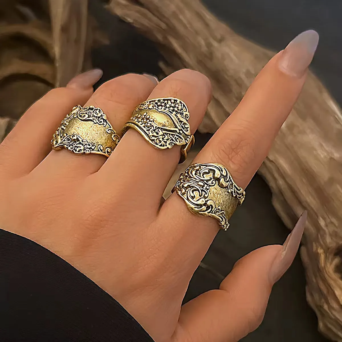 Vintage Punk Ring Set