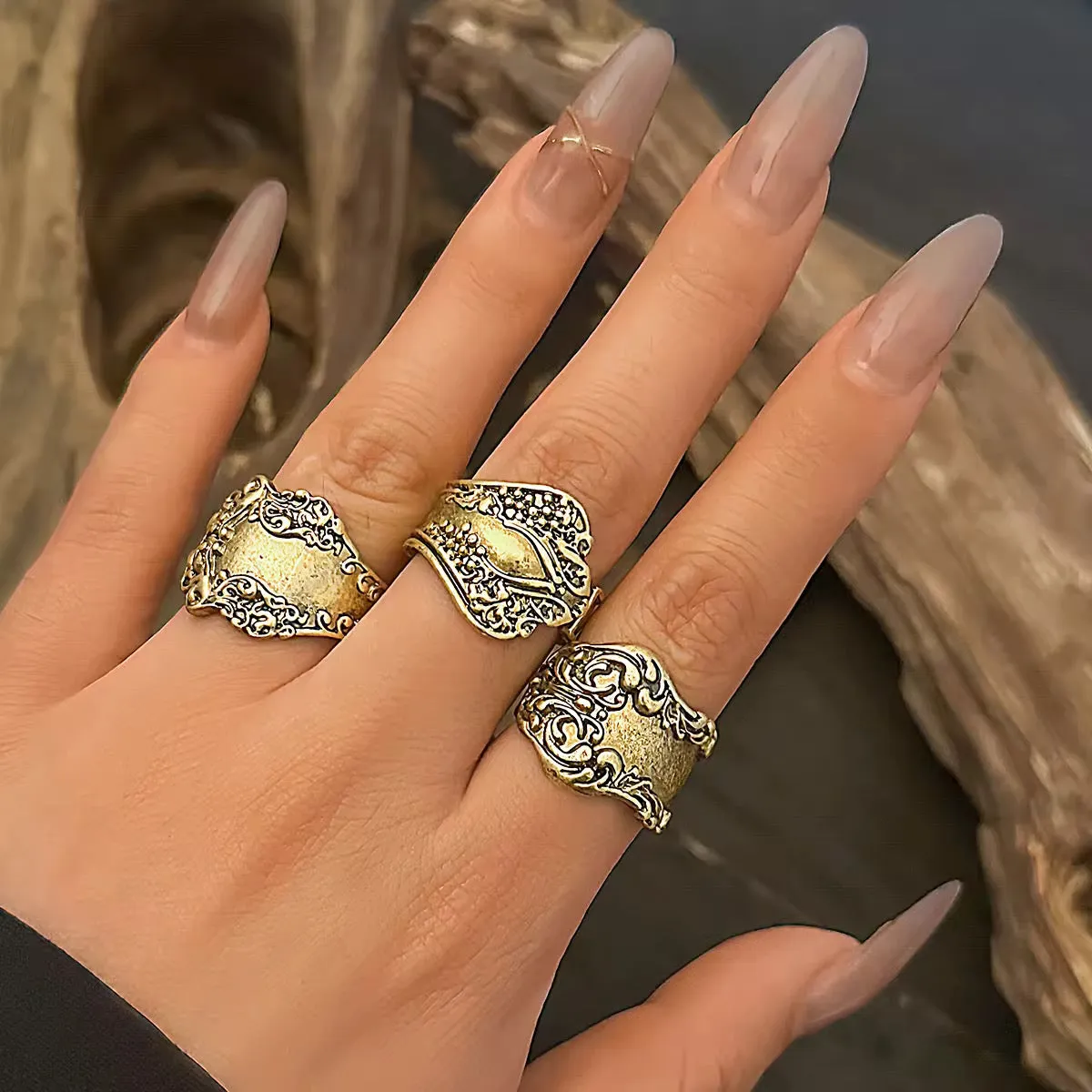 Vintage Punk Ring Set