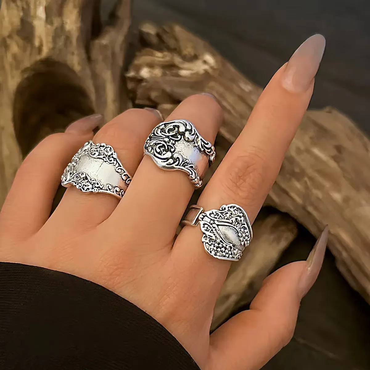 Vintage Punk Ring Set