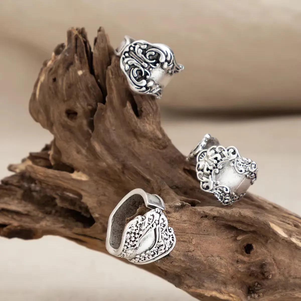 Vintage Punk Ring Set