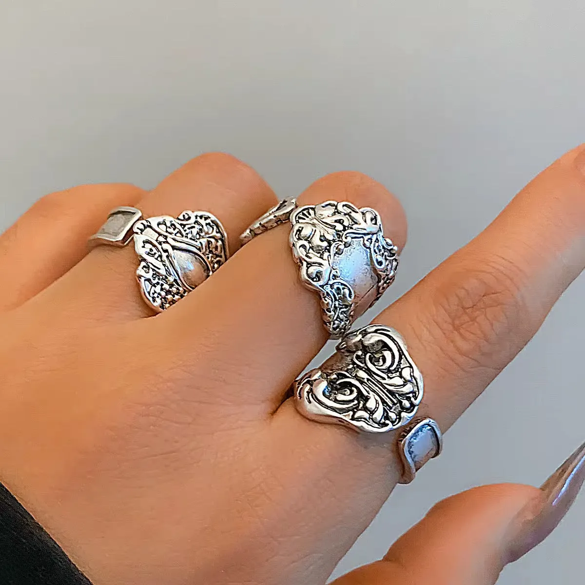 Vintage Punk Ring Set
