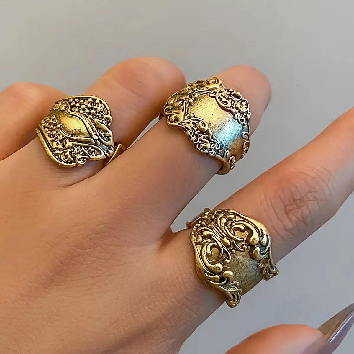 Vintage Punk Ring Set