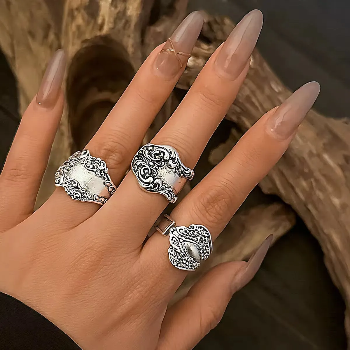 Vintage Punk Ring Set