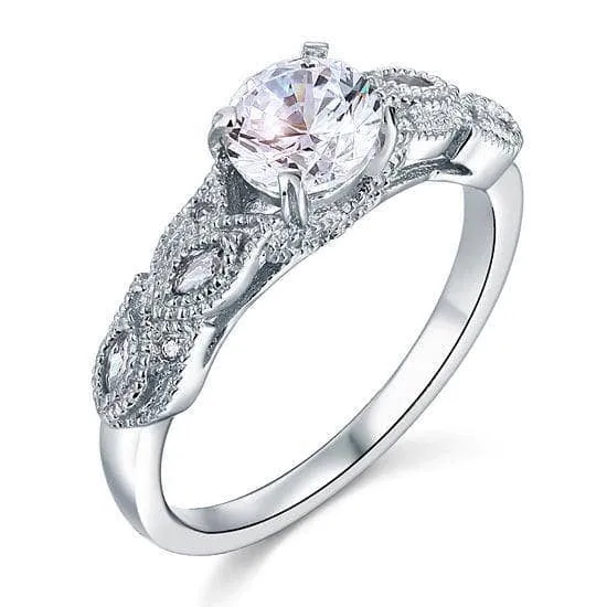 Vintage Style 1 Ct Bridal Wedding Engagement Ring