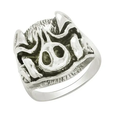 Wild Bore Pig Head Warrior Ring
