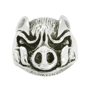 Wild Bore Pig Head Warrior Ring
