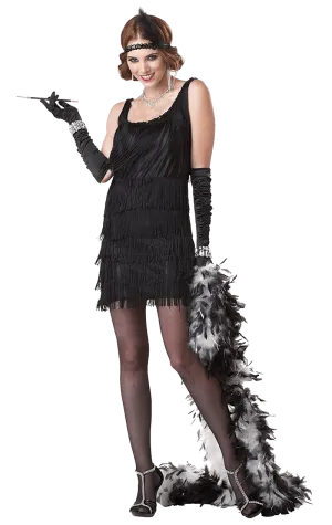 Womens 1920s Black Fashion Flapper Costume