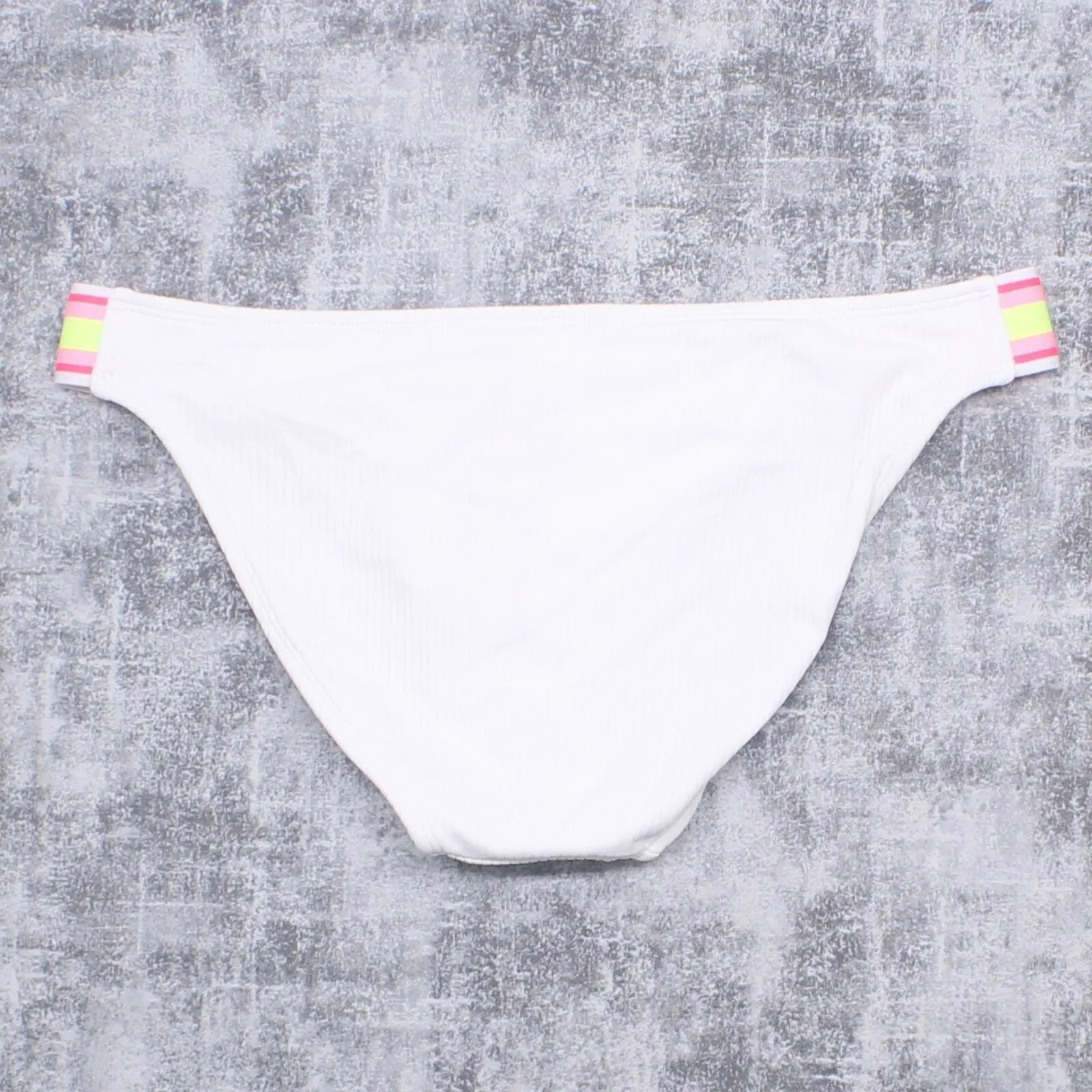 Xhilaration Women's Striped Side Tab Ribbed Hipster Bikini Bottom