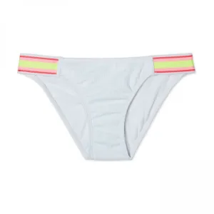 Xhilaration Women's Striped Side Tab Ribbed Hipster Bikini Bottom