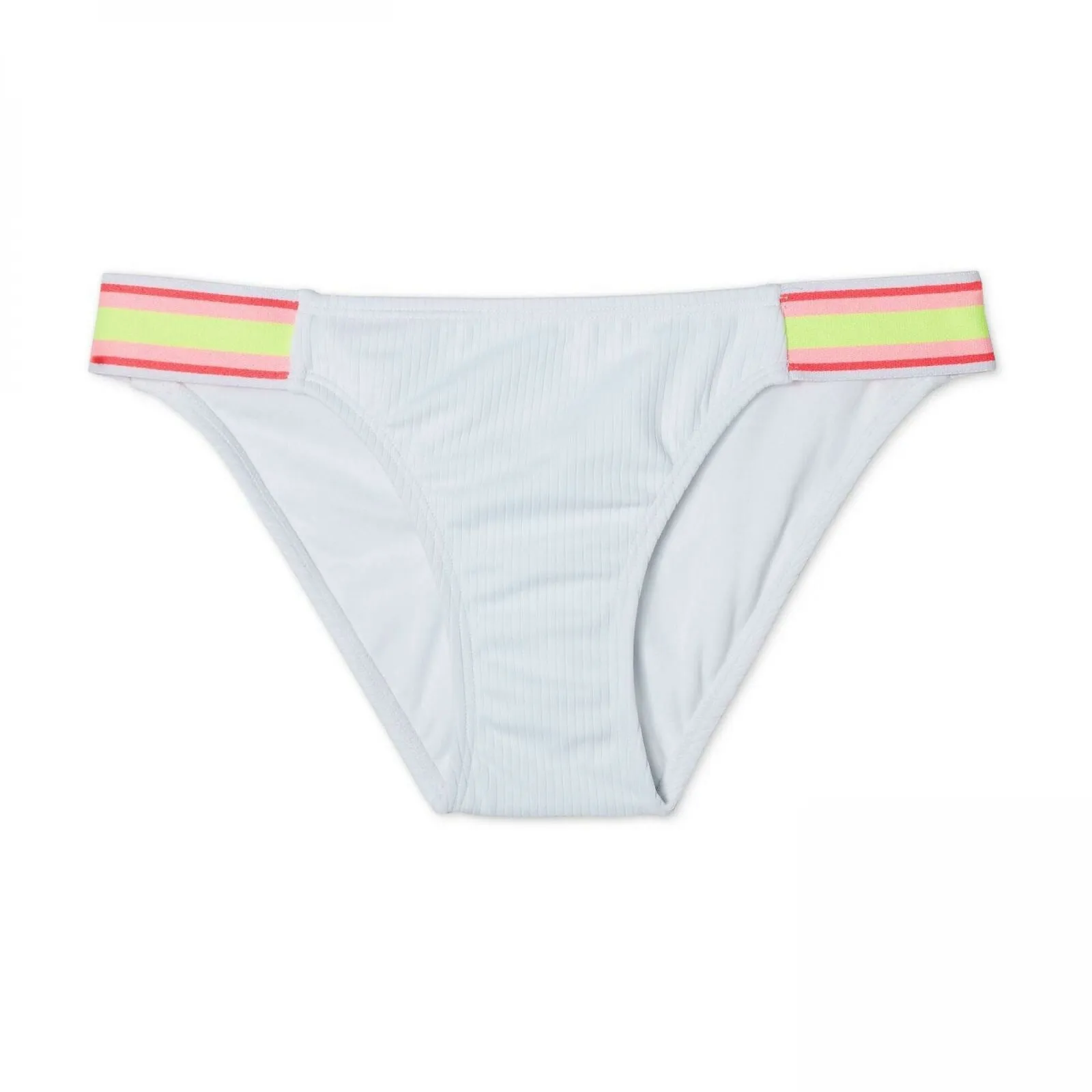 Xhilaration Women's Striped Side Tab Ribbed Hipster Bikini Bottom