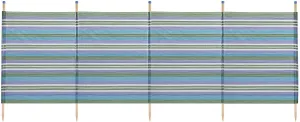 Yello Striped Windbreak 5 Pole -  120cm Tall