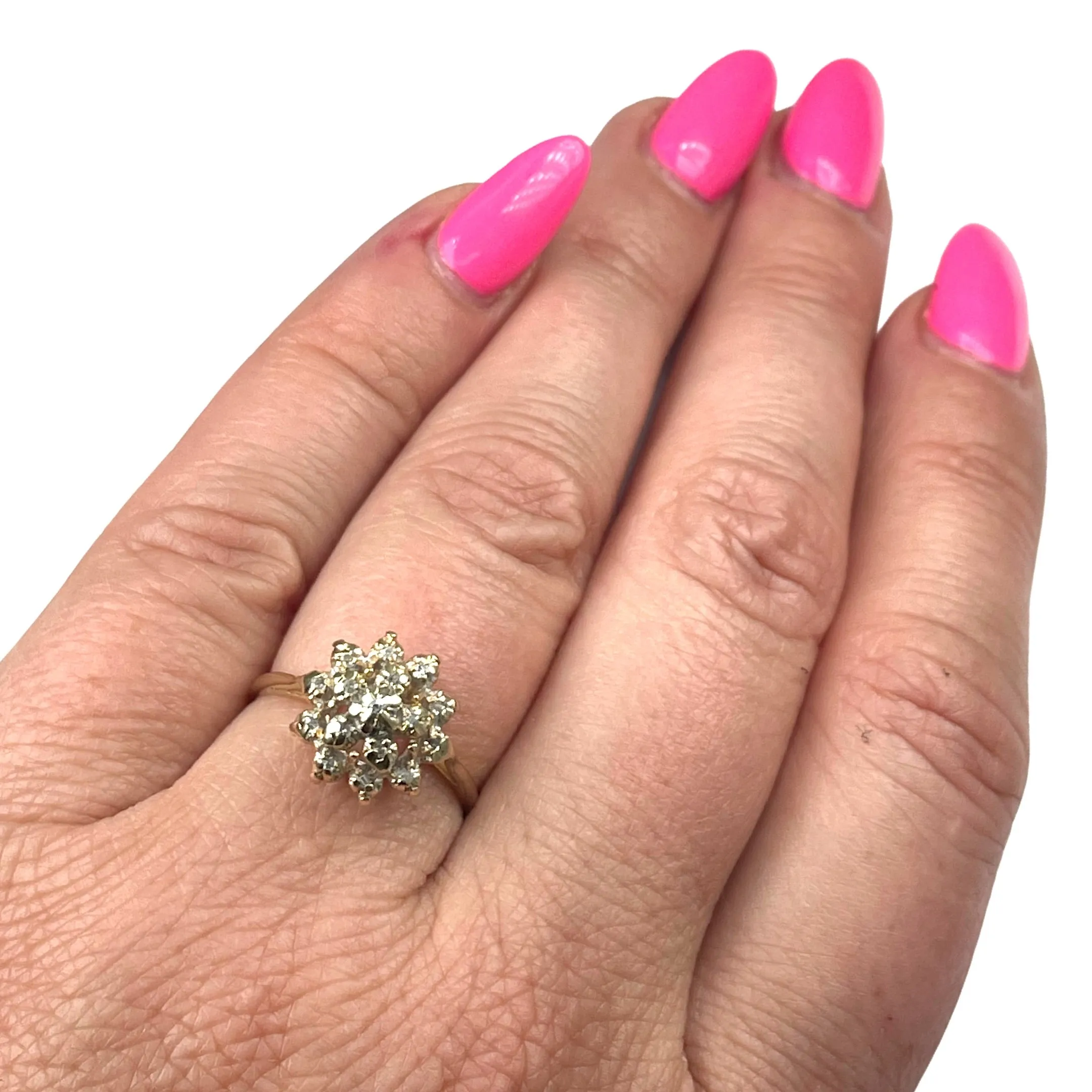 Yellow Gold and Diamond Ring (Authentic Pre-Owned)