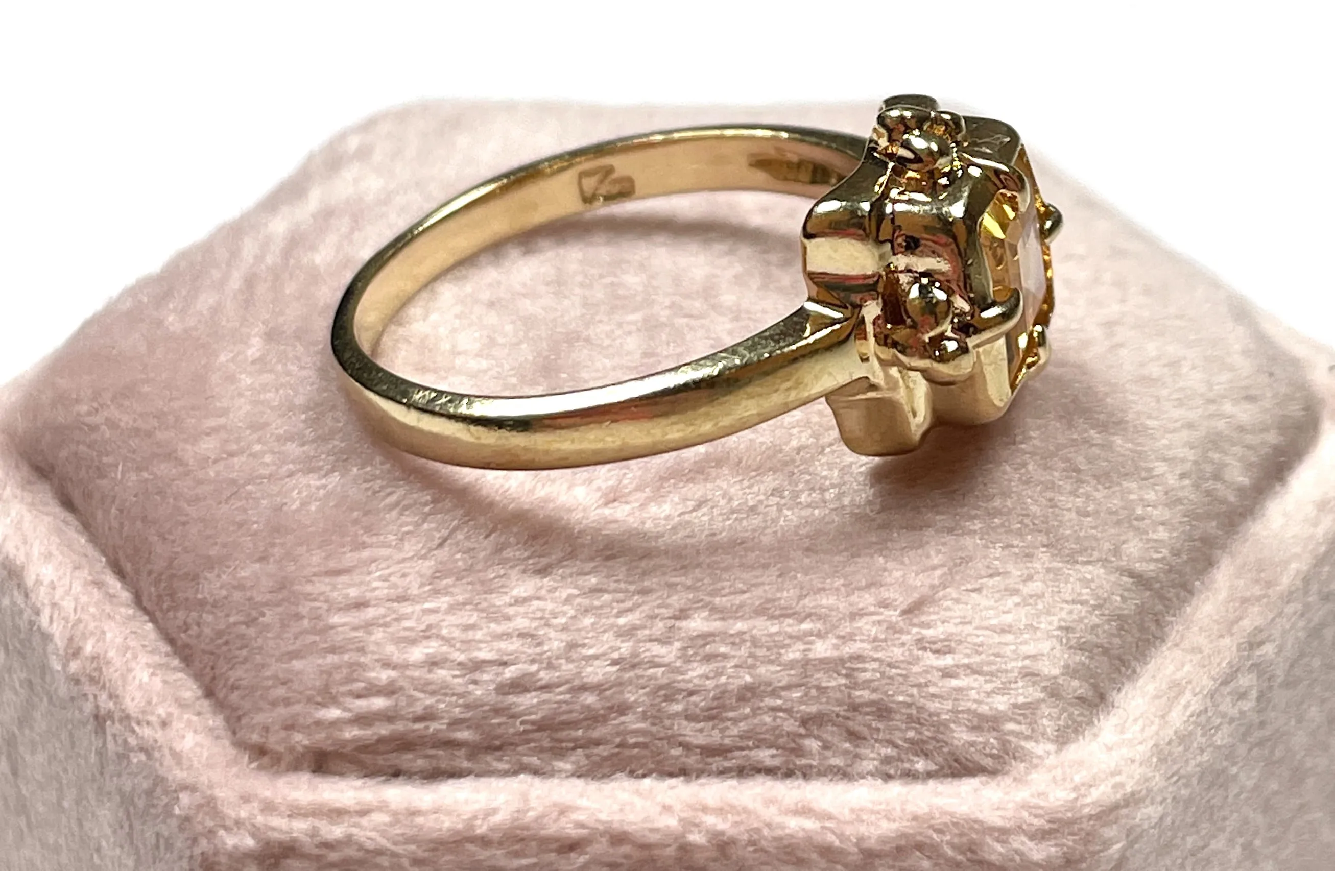 Yellow Gold Citrine Ring (Authentic Pre-Owned)