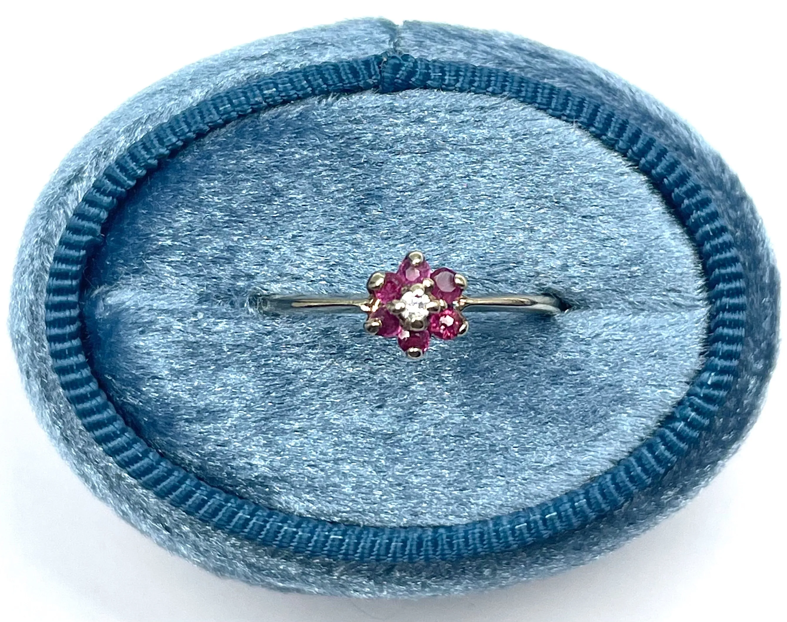 Yellow Gold Ruby and Diamond Ring  (Authentic Pre-Owned)