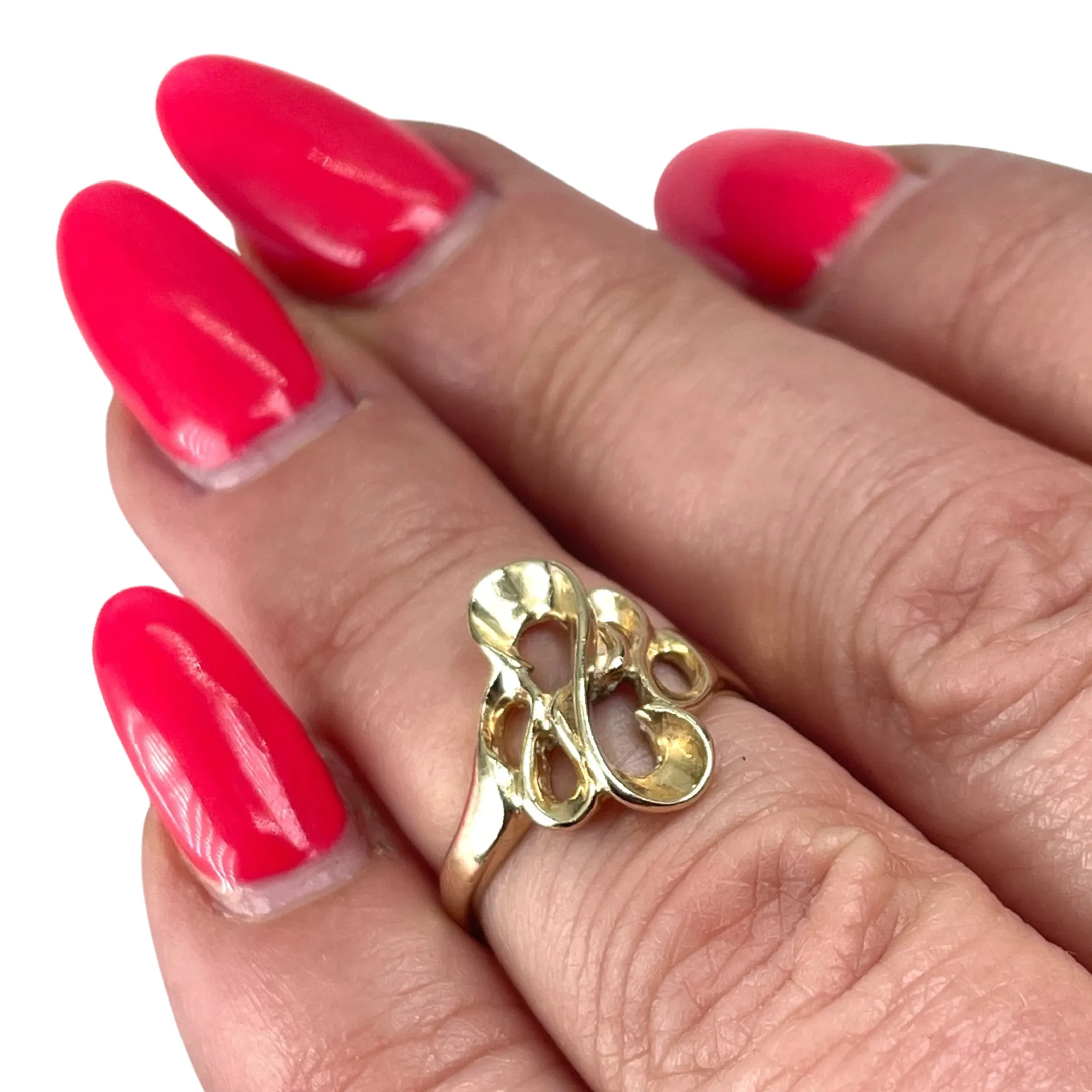 Yellow Gold Swirl Ring (Authentic Pre-Owned)