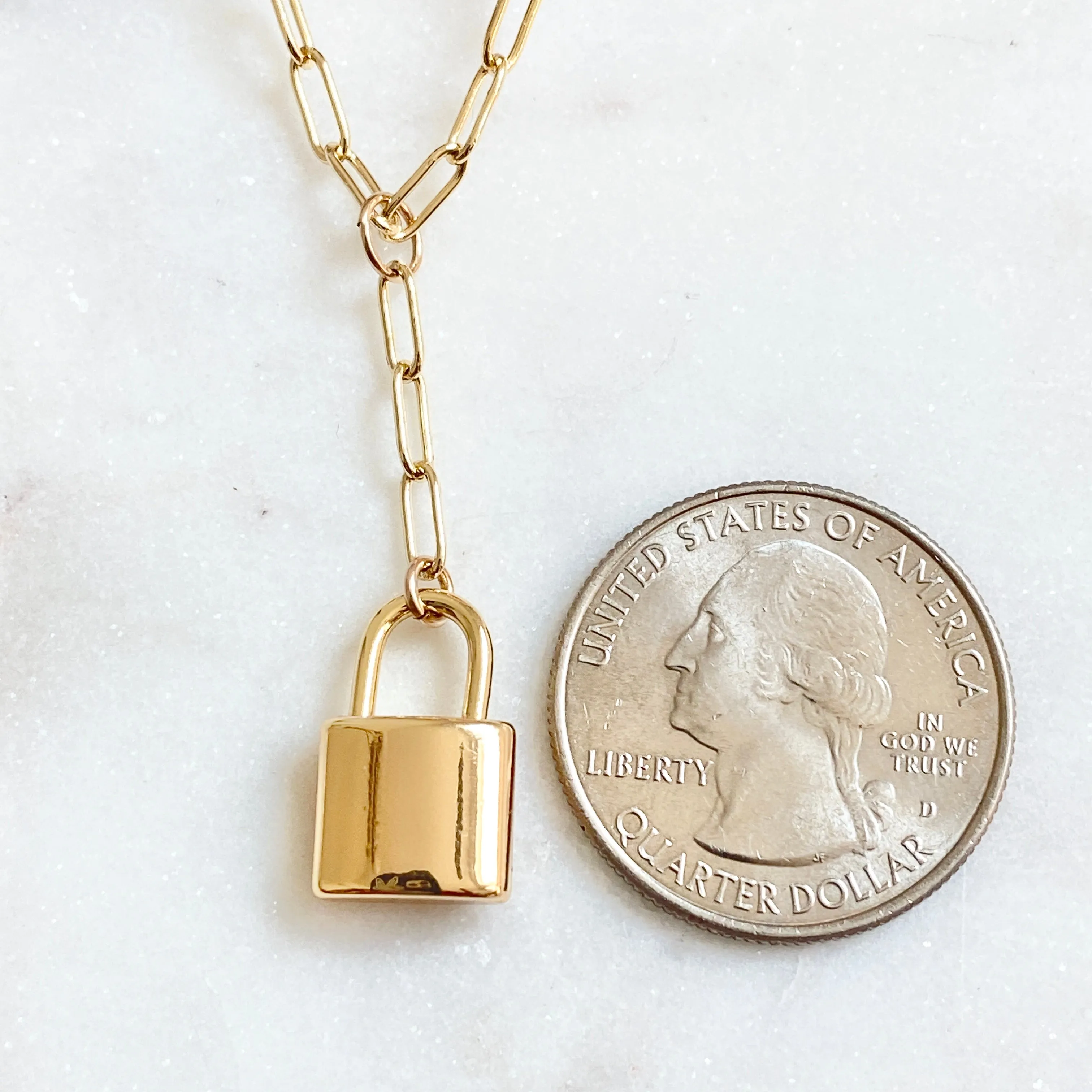 Zayne Lariat Lock Necklace