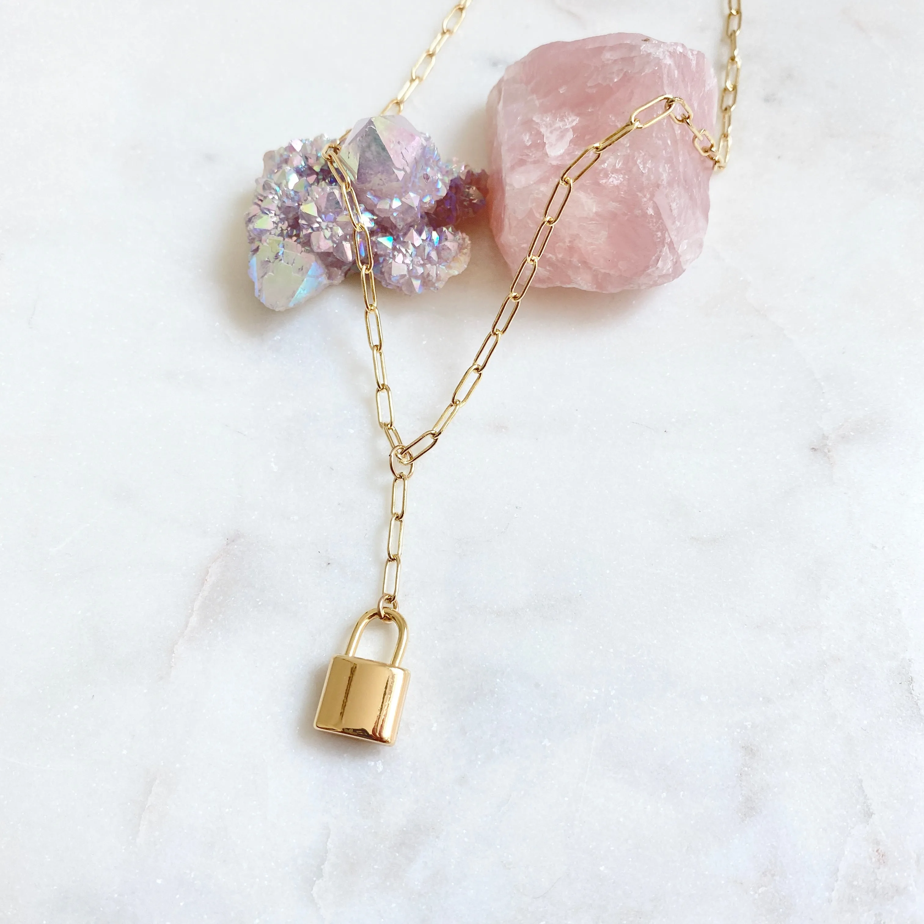 Zayne Lariat Lock Necklace